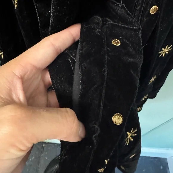 Sezane Orchidea Dress Velours Patchwork - Size 42 - Picture 3 of 6